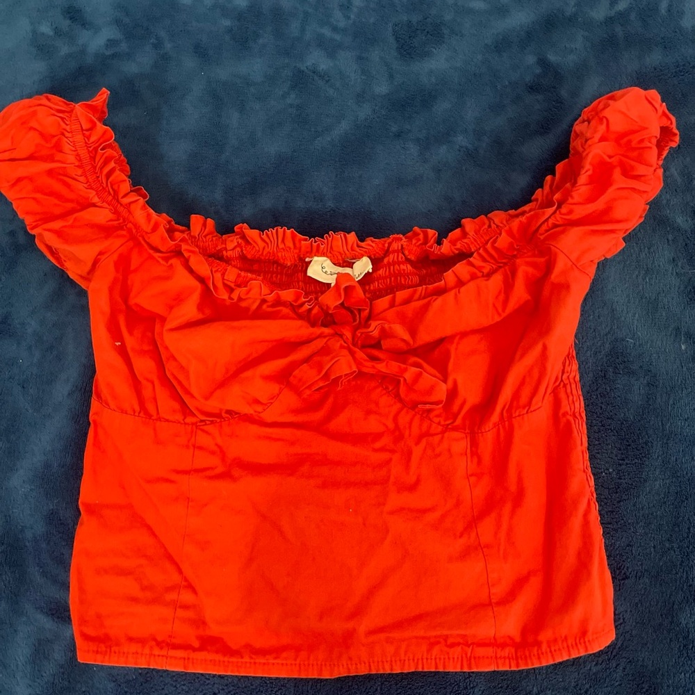 Orange crop top